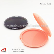 MC2724 Plastic empty flat big cosmetic compact case with windowed lid